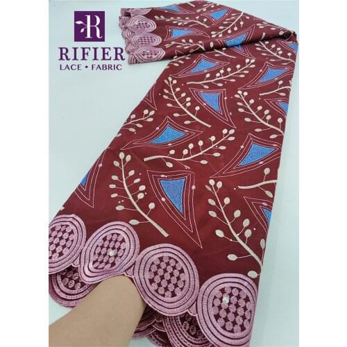 2.5 Yards New Embroidered Swiss Voile Lace In Switzerland With Rhinestones For Guinea Elegant Lady Party Dresses Dry Lace Fabric