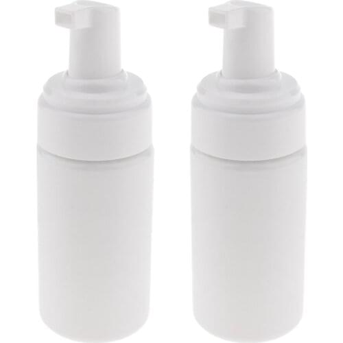 2x Liquid Soap Shampoo Lotion Foam Pump Dispenser Plastic 100ml Bath Bottle