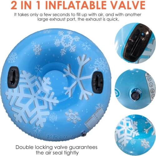 2020 New Inflatable PVC Ski Ring Large 47-inch Inflatable Sled With Snow Tube For Adults Suitable For Winter Skiing