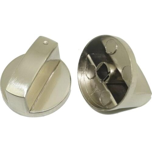 2x Stainless Steel Gas Stove Part Burner Oven Round Knob Rotary Switch Stove