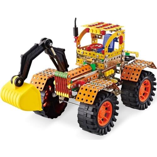 712Pcs 3D DIY Mechanical Dump Truck Puzzle Model Building Kit Metal Assembly Jigsaw Toy Gift For Home Decor