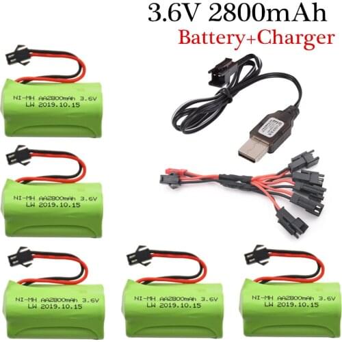 3.6v 2800mah Battery Ni-MH Battery AA NIMH 3.6v Battery Pack For RC Toy Car Boat Model RC Toy 3.6 V Battery