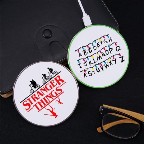 Stranger Things Christmas Lights Wireless Charger Pad for Iphone 11 X XR 10W Fast Charging Charger FOR Samsung Huawei XIAOMI10