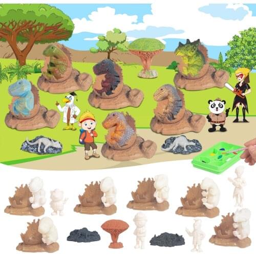 Childrens Dinosaur Painting Kits With Play Mat DIY Coloring Kids Dinosaur Painting Kit Arts Crafts Set For Kids Girls