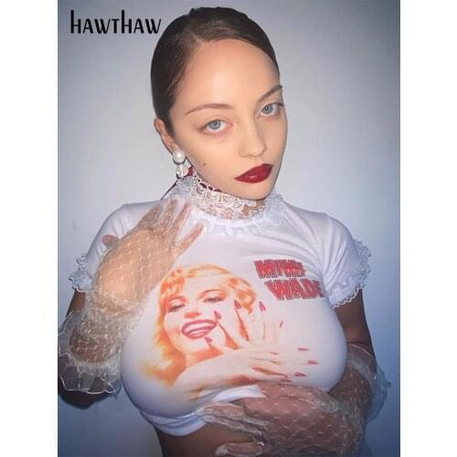 Женские топы и футболки Hawthaw China At AliExpress