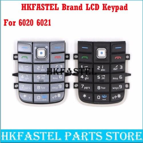 HKFASTEL New High quality Cell phone Keyboard For Nokia 6020 6021 Mobile Phone Housing English / Russian Keypad Cover Case