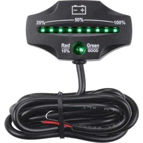 12V 24V LED Lead Acid Storage Battery Indicator Gauge Battery Level Monitor for Golf Carts Marine Motorcycle Truck Forklift