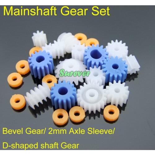 Main shaft Gears Set Worm/Bevel Gear/Axle Sleeve/D-shaped shaft Gear 0.5 Modulus 80.8A 81A 81.5A 82A 102A 132A 142A 182A 662A