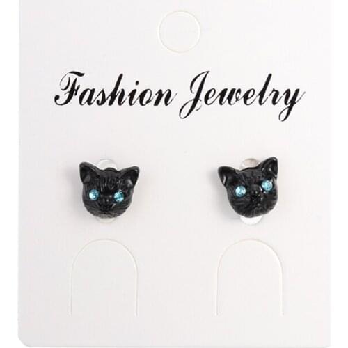 Mini Cat Head Ear Stud Lady Girls Cute Lovely Tiny Animal Head Earring Fashion Banquet Party Jewelry Birthday Earring Gift