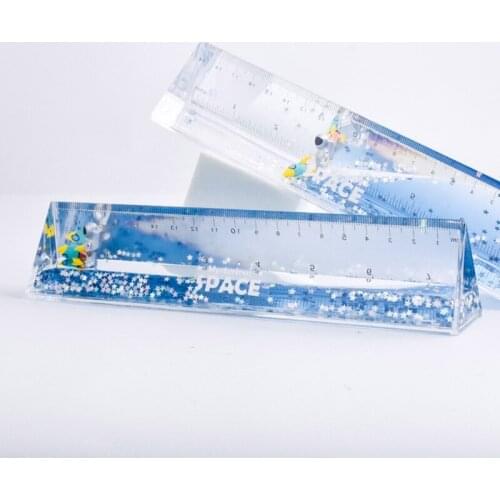 Cute Astronaut Pen Holder Lovely Quicksand Design Scale Ruler Excellent Birthday Gift for students Children Boys Girls