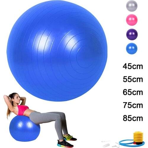 Yoga Balls PVC Exercise Ball Extra Thick Balance Stability Ball- Anti Burst Office Home Gym Birthing 45cm/55cm/65cm/75cm/85cm