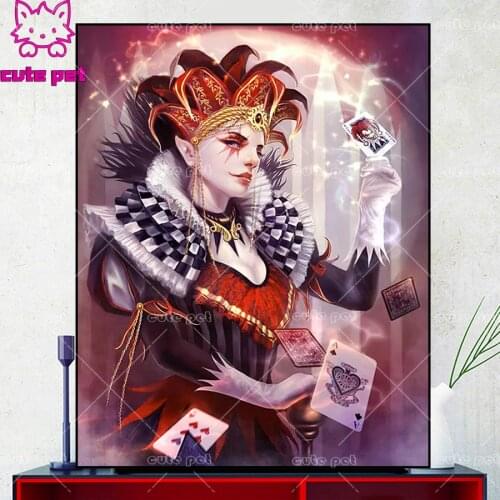 DIY diamond painting Card Joker cross stitch kits New 20205D diamond embroidery mosaic pictures by numbers wall decor art puzzle