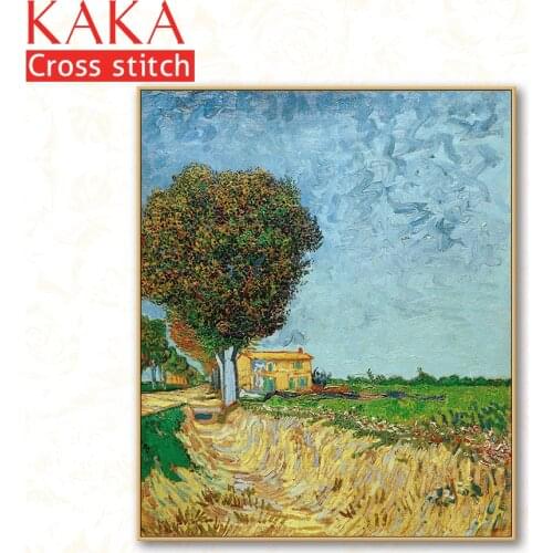 Cross stitch kits,Embroidery needlework sets with printed pattern,11CT-canvas for Home Decor Painting,Landscape Full NCKS073