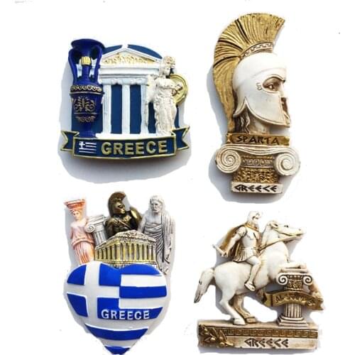 Sticker Greek Cultural Geographical Symbols Tourist Souvenirs Hand-Painted Crafts Magnetic Refrigerator Magnets Creative Gifts