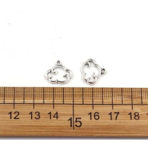 5pcs/Lot 15x12mm Antique Silver Color Somersault Cloud Pendant For Jewelry Making DIY Jewelry Finding