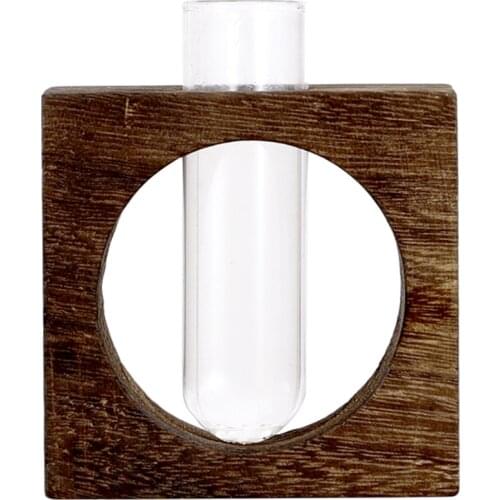 Clear Glass Test Tube Vase Flower Pots for Hydroponic Plants Home Garden Decor