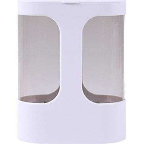 Transparent Cup Dispenser Double Tubes Wall-Mount Paper Cup Rack Pull Type Disposables Cup Holders Diameter Less Than 7.5cm
