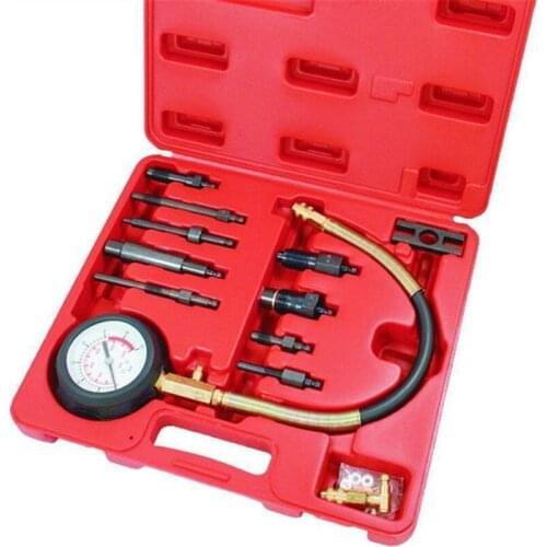 DIRECT & INDIRECT DIESEL ENGINE COMPRESSION INJECTION TESTER 12pc TEST KIT GAUGE
