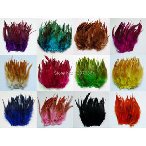 50pcs Mixed Colors Rooster feather 4-6'' /10-15cm Pheasant chicken plume for DIY crafts hat/party mask Dreamcatcher decoration