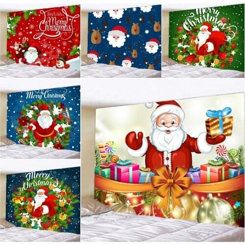 Christmas Art Tapestry Hanging Wall Bedroom Decor Tapestries Artists Life Bedspread Beach Towel for Party Decoration