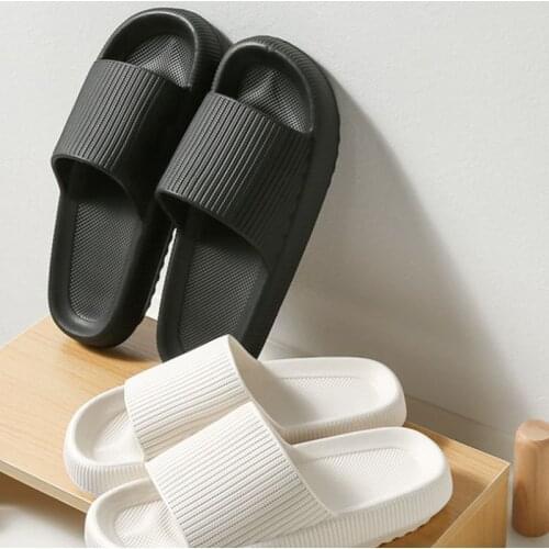 Women Thick Platform Slippers Summer Beach Eva Soft Sole Sandals Leisure Men Ladies Indoor Bathroom Anti-slip Shoes