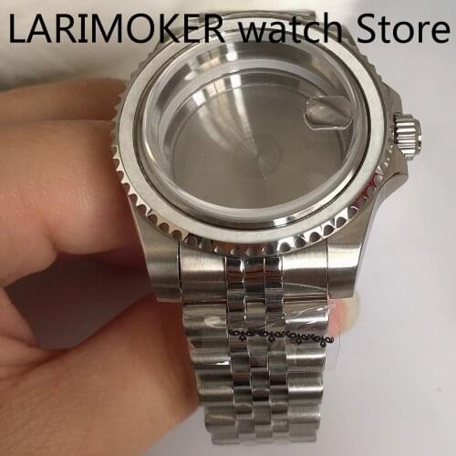 40mm sapphire glass solid 904L stainless steel fine shell suitable for NH35 NH36 ETA 2836 Mingzhu DG2813, 3804 Miyota 8215