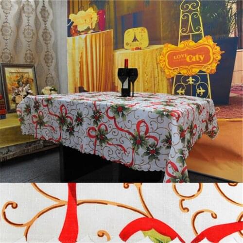150x180cm New Year Home Kitchen Dining Table Decoration Christmas Tablecloth Rectangular Party Table Covers Christmas Ornaments