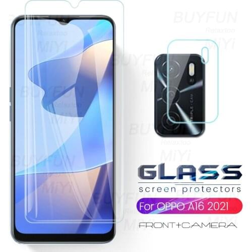 Opo a16 glass camera lens protective glass for oppo appo orro a16 a 16 16a 2021 6.52'' screen protectors lens movie film oppoa16