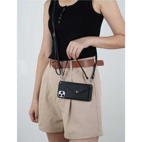 Crossbody Wallet Cards handbag Phone Case For iPhone 11 12 mini Pro Max 7 8 Plus SE XR XS Max PU Leather Long chain Shoulder bag