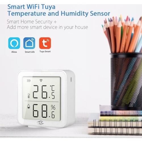 Tuya Smart Wireless Temperature And Humidity Sensor Works With Home Assistant Alexa and Smart Life