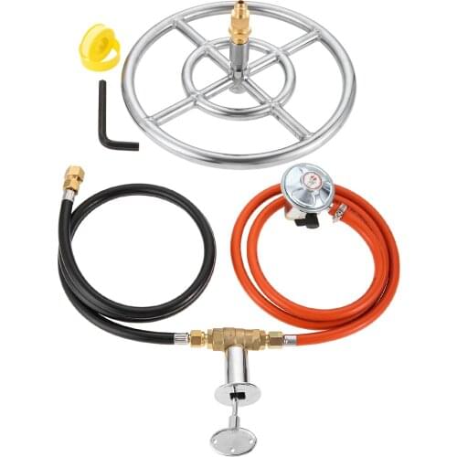 27mm Clip On Regulator Propane Fire Ring Burner Valve Replacement Installation Kit for Gas Fire Pit 90000 BTU