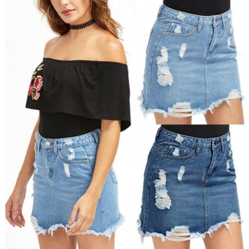 Women Denim Bodycon Skirt Holiday Party Evening Beach Wrap Hot Short Mini Dress