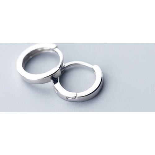 MloveAcc 100% 925 Sterling Silver Luxury Zirconia Simple Hoop Earrings Round Earrings for Women Ladies Hot Fashion Jewelry