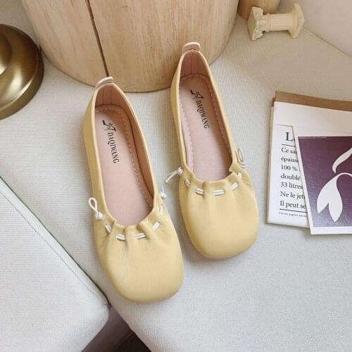 Big Size Women Flats Candy Color Shoes Woman Loafers Square Toe Spring Autumn Flat Casual Shoes Comfortable Plus Size W33-19