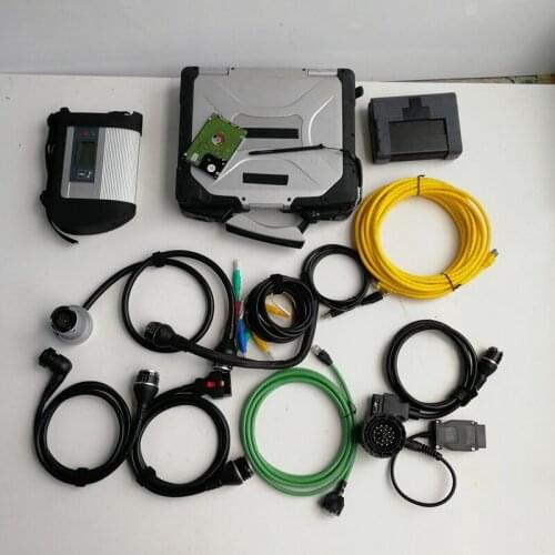 2in1 Auto Diagnose tools MB Star C4 and Icom A2 Software in 1TB New HDD on Used laptop Toughbook CF-30 CF30