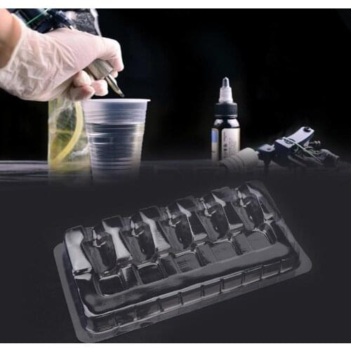 50Pcs/Package Disposable Tattoos One Needle Holder Plastic Transparent Ink Cartridge Needle Holder Bracket Tray Supply Portables