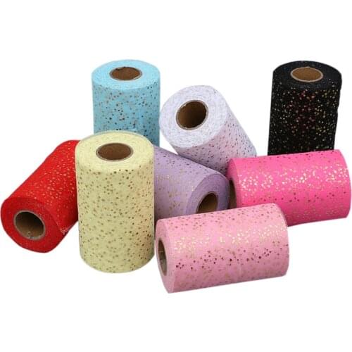 50Y/lot 6cm/14.5cm Christmas New Glitter Ribbon Solid Color Decorative Ribbon DIY Hairbows Accessories Wedding Party Decoration