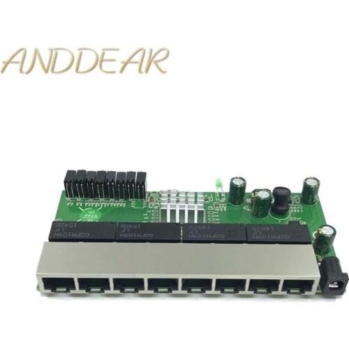 8-port Gigabit switch module is widely used in LED line 8 port 10/100/1000 m contact port mini switch module PCBA Motherboard