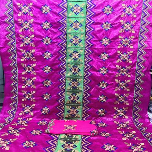 5+2 yards African bazin riche fabric with brode Latest fashion embroidery bazin lace fabric With scarf with net lace 9L121601