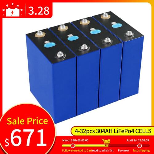 Copper BusBar 105AH 304AH 310AH 320AH lifepo4 CELL make Rechargeable battery pack For PV RV Boat Solar Energy Storage System