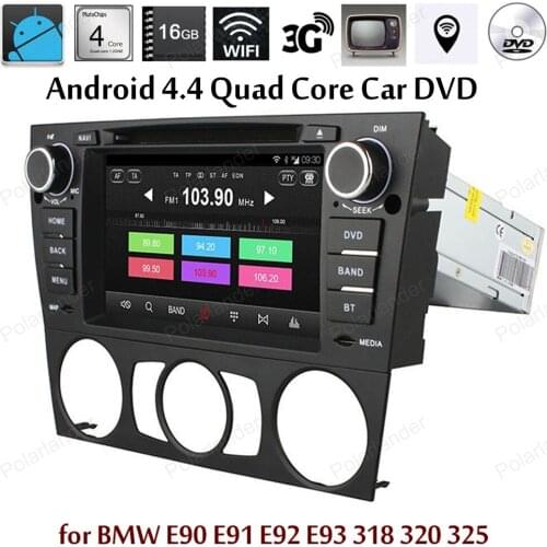 Android4.4 Car DVD Quad Core FM AM radio For B/MW/E90/E91/E92/E93/318/320/325 Support BT 3G WiFi Mirror Link DAB TPMS GPS DVR