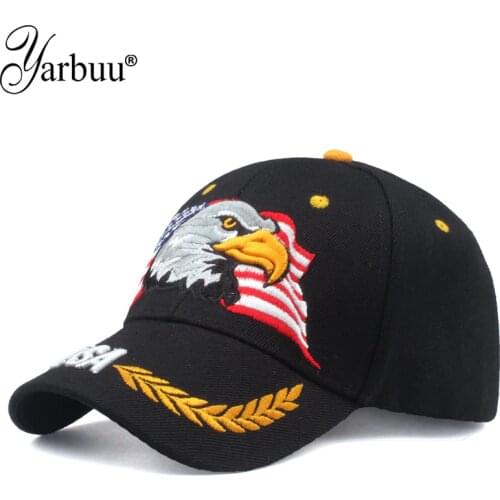 [YARBUU]High Quality USA Flag Baseball Cap Men Women Eagle Snapback Dad Hat Bone Outdoor Casual Sun Golf Hat Trucker Cap Gorras