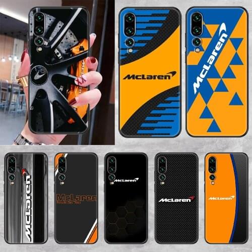 Sport Car MCLAREN Logo Phone case For Huawei P Mate P10 P20 P30 P40 10 20 Smart Z Pro Lite 2019 black soft hoesjes 3D coque
