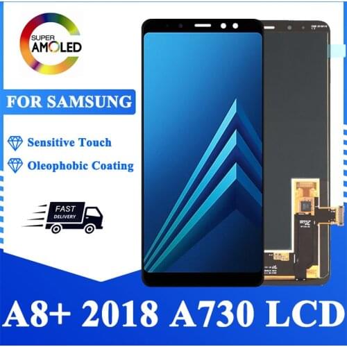 6.0'' Super AMOLED A8 Plus 2018 Display For Samsung Galaxy A730 LCD A730F SM-A730F LCD Touch Screen Digitizer Replacement Parts