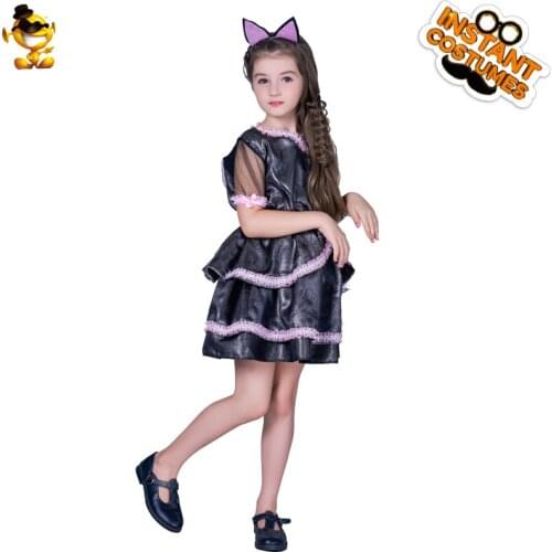 DSPLAY Original Kids Cat Costumes Cute Cat Fancy Dress for Halloween Christmas Carnival Party