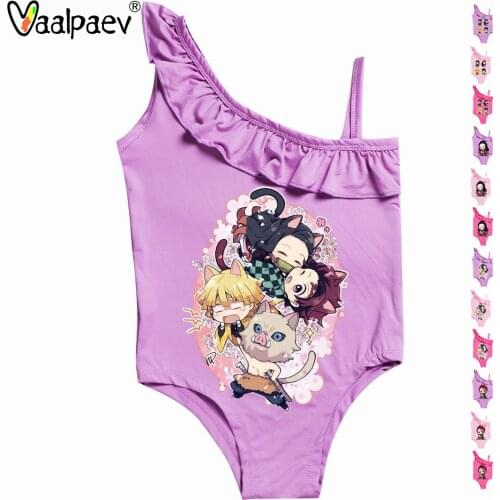 Fairy Cosplay Supplies Demon Slayer Swimwear Bathing Girl Anime Swimsuit Pink Objet School Stationery Kimono Swim Top Cover Up