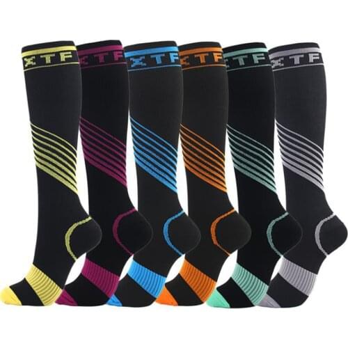 Men Women Compression Stockings Quick Dry Cycling Compression Socks Nursing Prevent Varicose Vein Running Bicycle Marathon Sock
