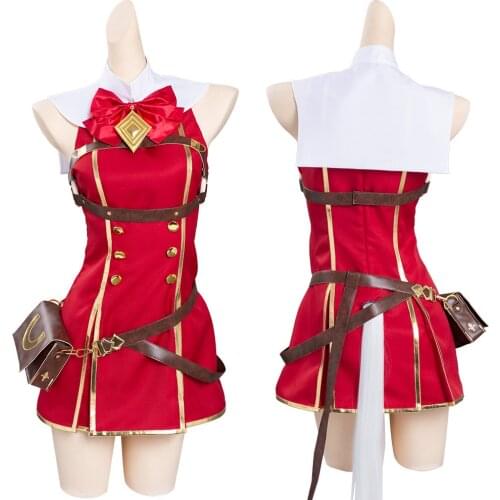 Uma Musume Pretty Derby Cosplay Costume Gold Ship Red Dress Suit Halloween Carnival Outfits