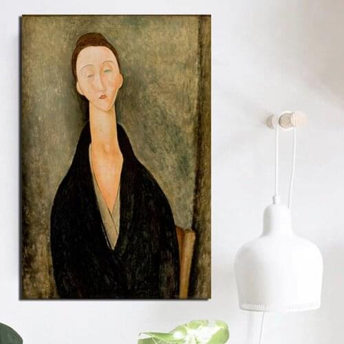 Lunia Czechowska Modigliani Canvas Painting Print Living Room Home Decor Artwork Modern Wall Art Oil Painting Posters Picture
