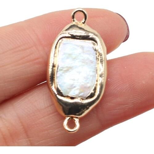 Freshwater Pearl Irregular Connector For DIY Necklace Bracelet Anklet Sewing Craft Jewelry Accessory Making